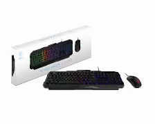 Kit Teclado Y Mouse Gaming Msi Forge Gk100 Combo Us, Usb, 6400 Dpi, Rgb, Ingles, Negro